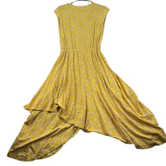 Maeve Anthropologie Yellow Dress Stretch Waist Layered Skirt Women’s XS - Picture 6 of 7